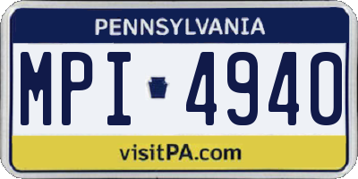 PA license plate MPI4940