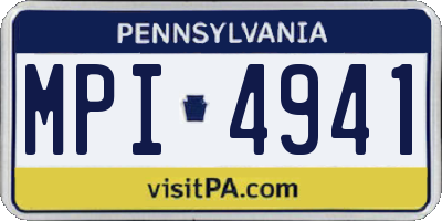 PA license plate MPI4941