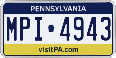 PA license plate MPI4943
