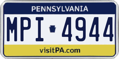 PA license plate MPI4944
