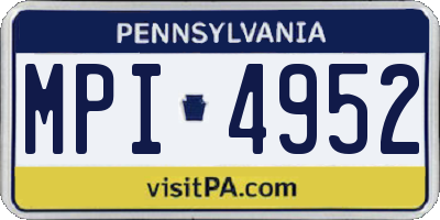 PA license plate MPI4952
