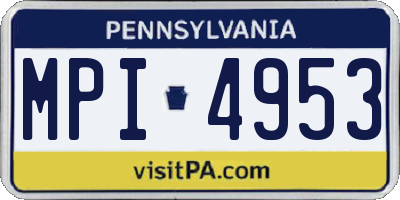 PA license plate MPI4953