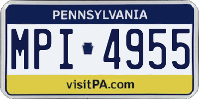 PA license plate MPI4955