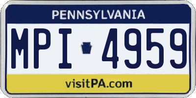 PA license plate MPI4959