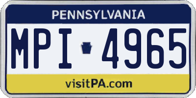 PA license plate MPI4965