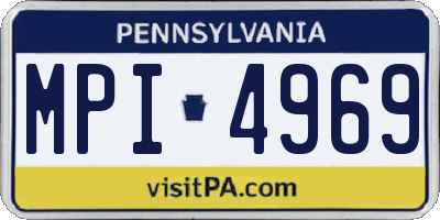 PA license plate MPI4969