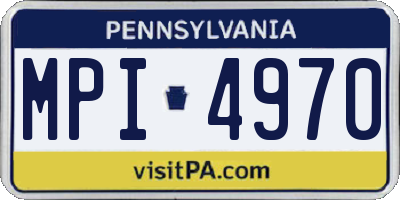PA license plate MPI4970