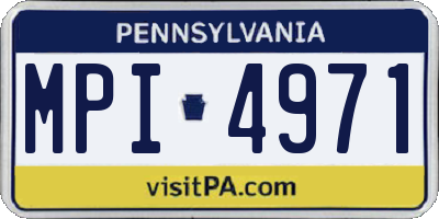 PA license plate MPI4971