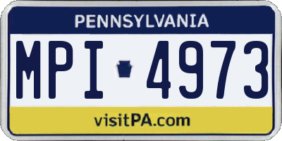 PA license plate MPI4973