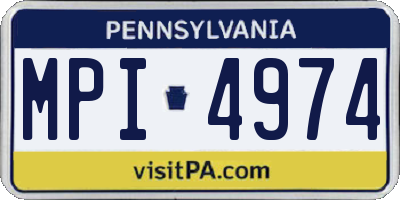 PA license plate MPI4974