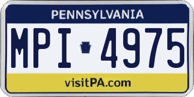 PA license plate MPI4975