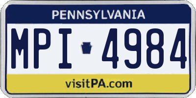 PA license plate MPI4984