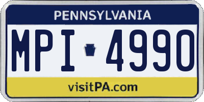 PA license plate MPI4990