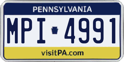 PA license plate MPI4991