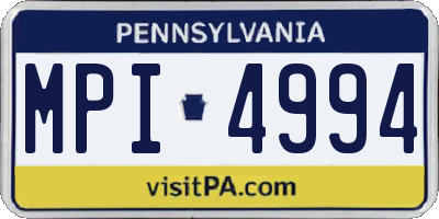 PA license plate MPI4994