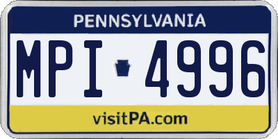 PA license plate MPI4996
