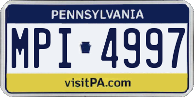 PA license plate MPI4997