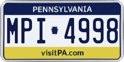 PA license plate MPI4998
