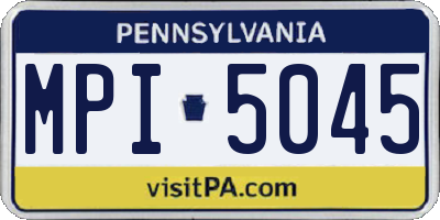 PA license plate MPI5045