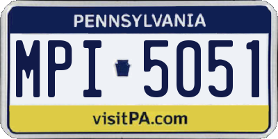 PA license plate MPI5051