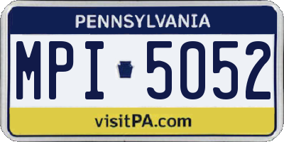 PA license plate MPI5052