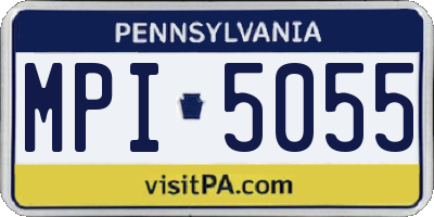 PA license plate MPI5055