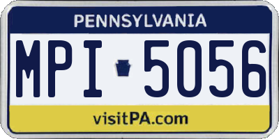 PA license plate MPI5056