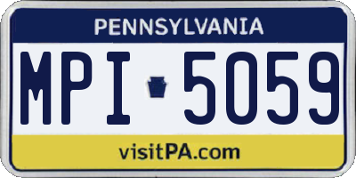 PA license plate MPI5059