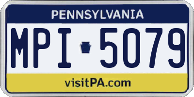 PA license plate MPI5079