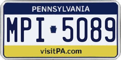 PA license plate MPI5089