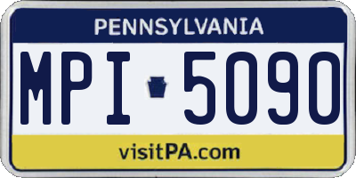 PA license plate MPI5090