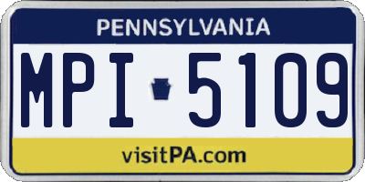 PA license plate MPI5109