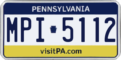 PA license plate MPI5112