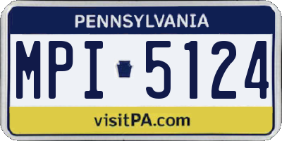 PA license plate MPI5124