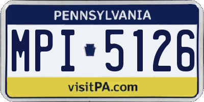 PA license plate MPI5126