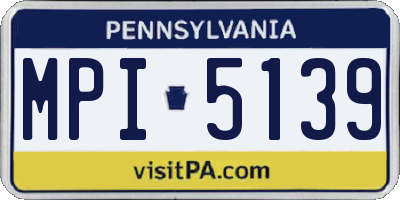 PA license plate MPI5139