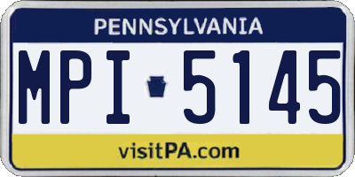 PA license plate MPI5145