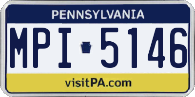 PA license plate MPI5146