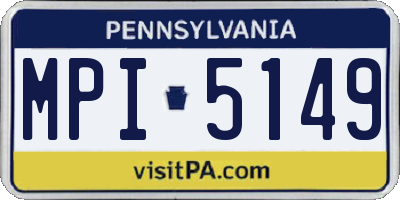 PA license plate MPI5149