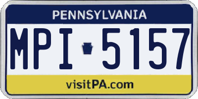 PA license plate MPI5157