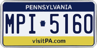 PA license plate MPI5160