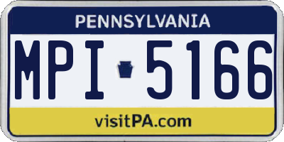 PA license plate MPI5166