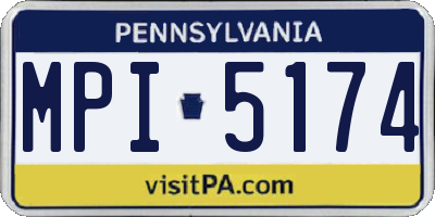 PA license plate MPI5174