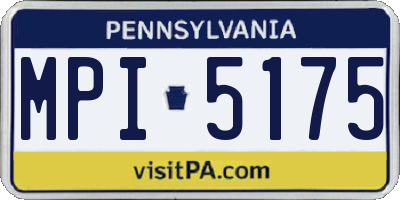 PA license plate MPI5175