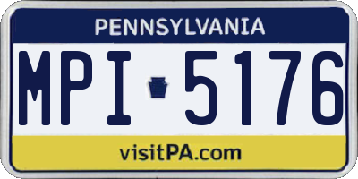 PA license plate MPI5176