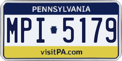 PA license plate MPI5179