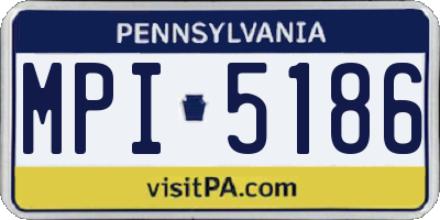 PA license plate MPI5186