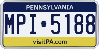 PA license plate MPI5188