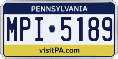 PA license plate MPI5189