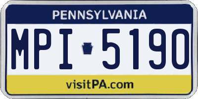 PA license plate MPI5190